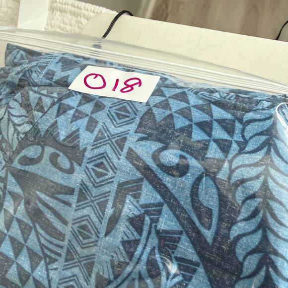 Jack O'Neill Men's XXL Blue Graphic Tribal Print Shirt Short Sleeve Casual - Picture 10 of 11